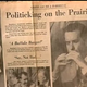 Newspaper story of Nixon eating a sandwich